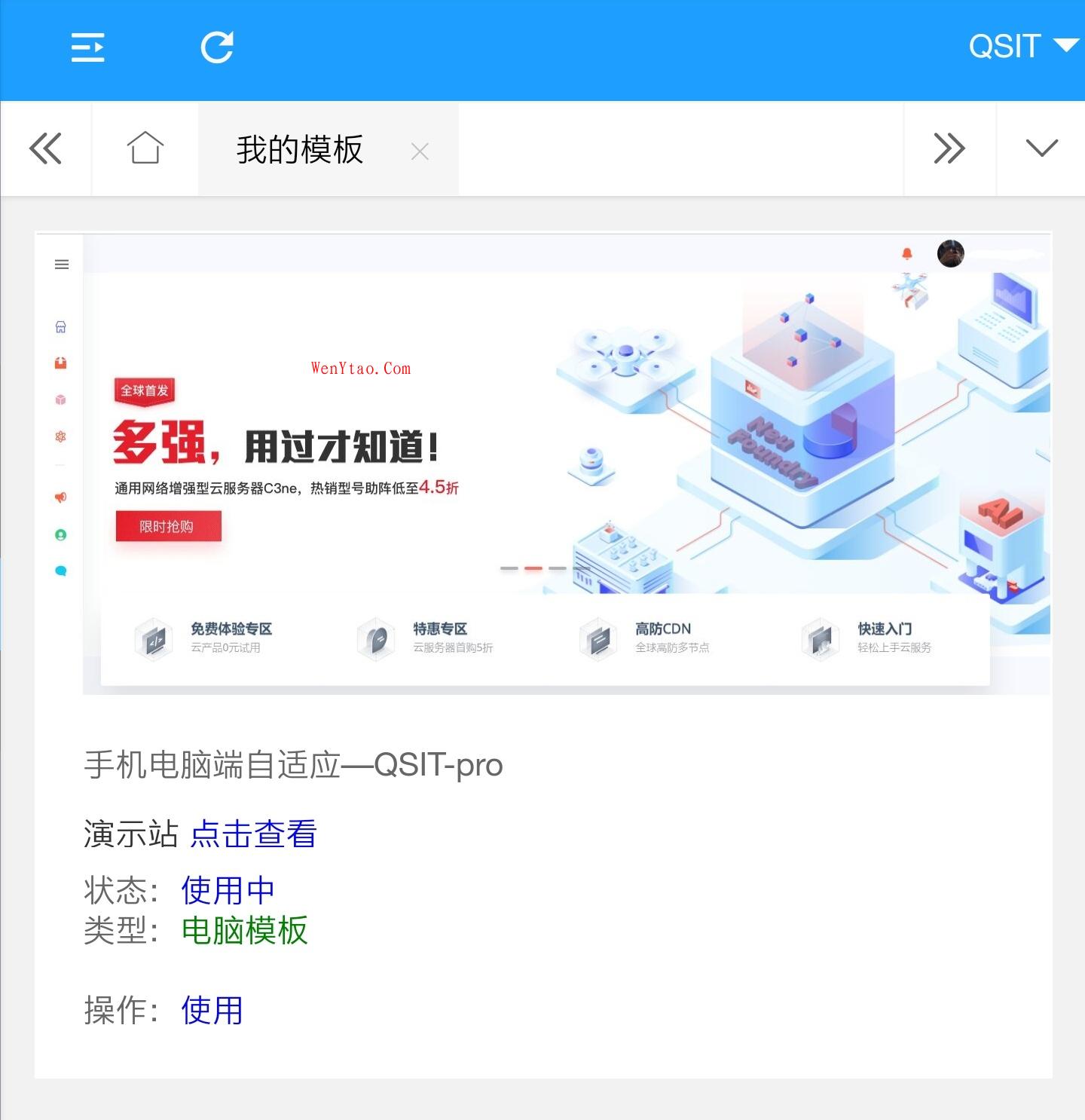 雪花IDC财务管理系统QSIT_PRO 主题模板