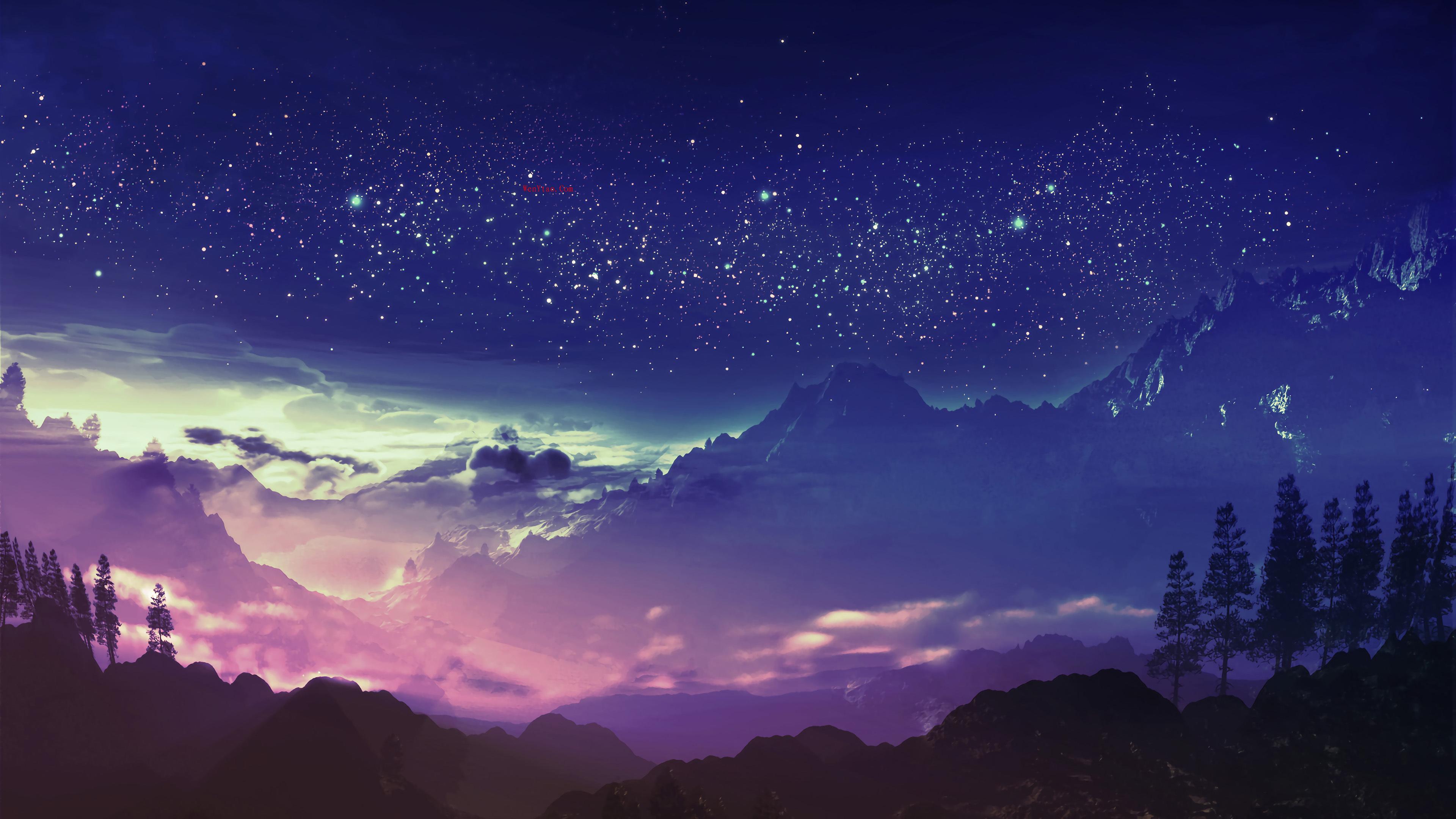风景奇幻梦境山峰星空繁星云雾夜晚星空星球梦幻5k壁纸,风景奇幻梦境山峰星空繁星云雾夜晚星空星球梦幻5k壁纸 风景 第1张,风景,第1张